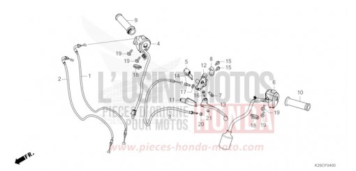 LEVIER DE GUIDON/COMMUTATEUR/CABLE MSX125AR de 2024